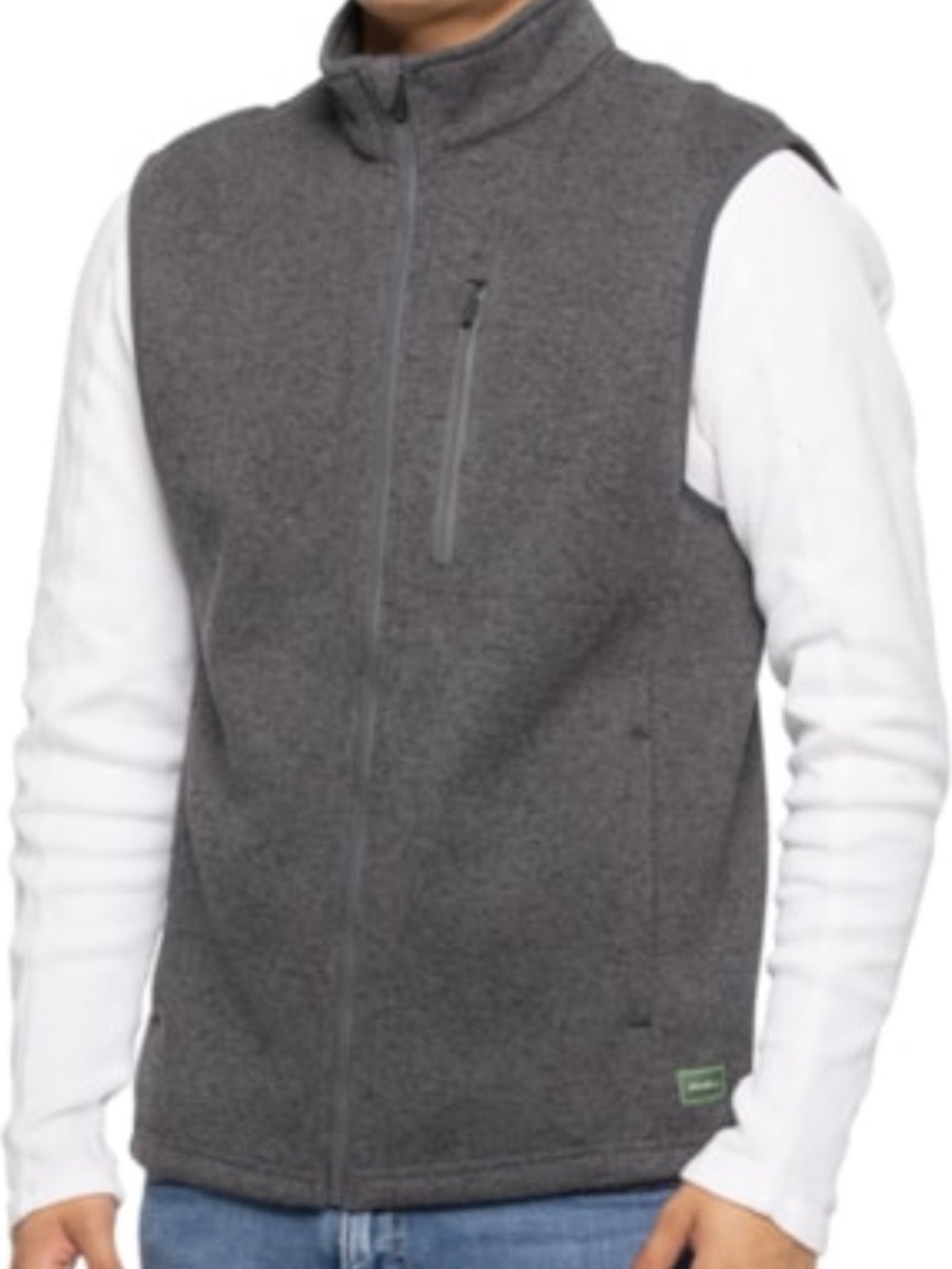 Eddie Bauer Men's Grey Full-Zip Vest,pockets,small,casual